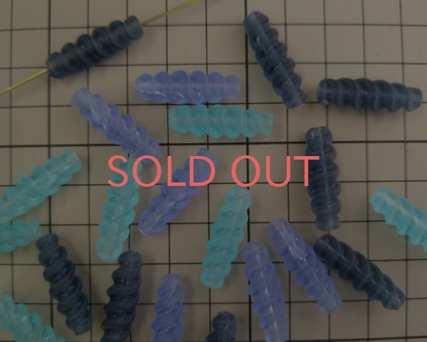 画像3: ヴィンテージ/ドイツ/プラスチック/スパイラルチューブ/アクアブルー(2個) (3)