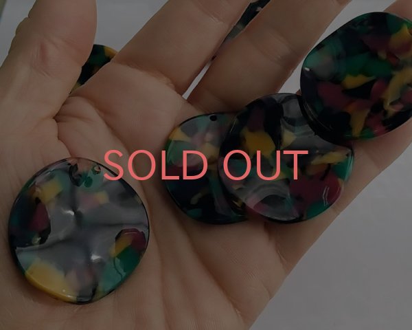 画像3: アクリル/ラウンドウェーブチャーム(1個) (3)