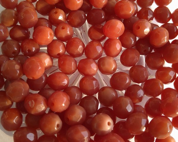 画像3: チェコガラスビーズ/ファイアポリッシュ/8mm/ミルキーブラウン(6個) (3)