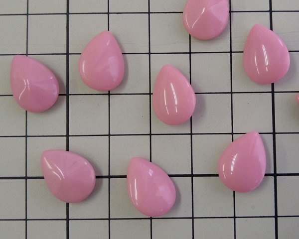 画像2: ヴィンテージ/ドイツ/オペークピンク/15×11mm(1個) (2)