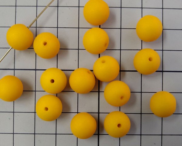 画像3: ヴィンテージ/ドイツ/ルーサイト/スカッシュブロッサムイエロー/約10mm(2個) (3)