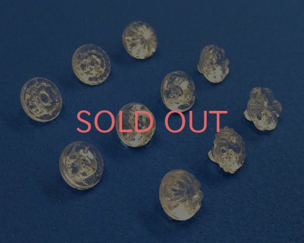 画像4: ヴィンテージ/日本/ガラスボタン/クリアC/約10mm(1個) (4)