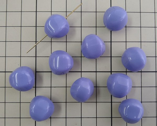 画像2: ヴィンテージ/ドイツ/ルーサイト/バルーン/ラベンダー/約15mm(2個) (2)