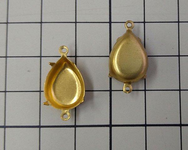 画像2: 15×11mm用/ブラスセッティング/クローズド/2リング(1個) (2)