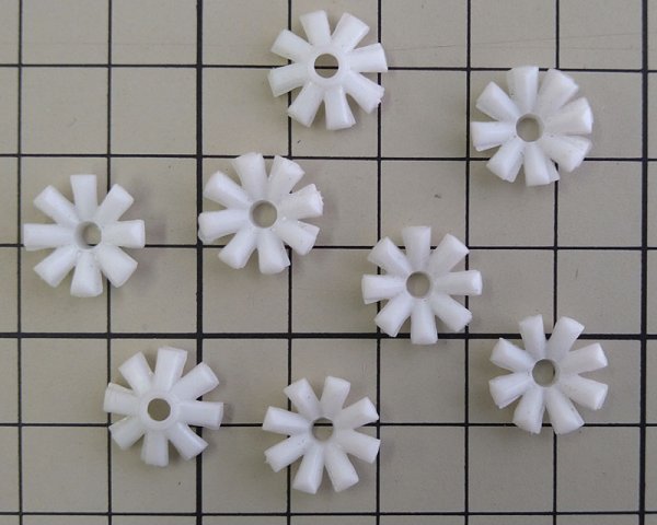 画像2: ヴィンテージ/ドイツ/プラスチック/フラワー217/ホワイト(2個) (2)