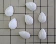 画像2: ヴィンテージ/ドイツ/オペークホワイト/15×11mm（1個） (2)