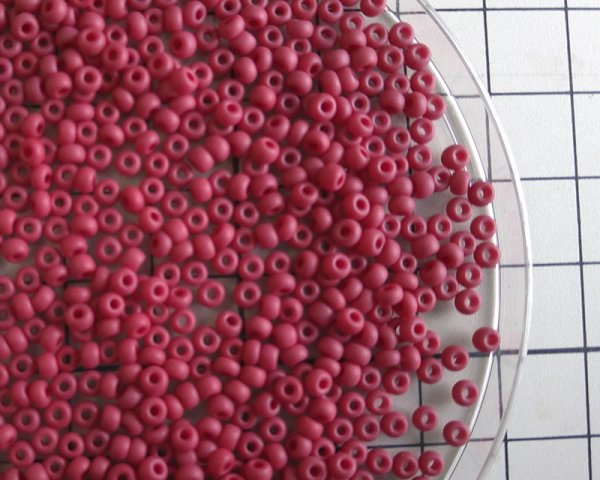 画像2: チェコガラスビーズ/ロカイル/11/0/ダークレッド(約3g) (2)