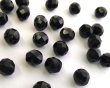 画像1: チェコガラスビーズ/ファイアポリッシュ/8mm/ジェットブラック(6個） (1)