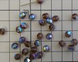 画像2: チェコガラスビーズ/ファイアポリッシュ/6mm/ダークスモークトパーズオーロラ(10個） (2)