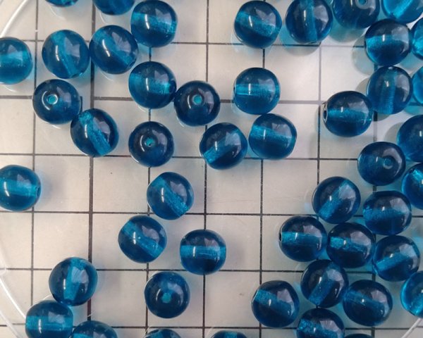 画像2: チェコガラスビーズ/ラウンド/カプリブルー/8mm(10個) (2)