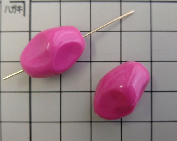 画像2: ヴィンテージ/ドイツ/プラスチック/ツイストオーバル/ピンク(1個) (2)