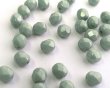 画像1: チェコガラスビーズ/ファイアポリッシュ/6mm/セージグリーンコート(10個） (1)
