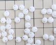 画像2: チェコガラスビーズ/パフラウンドドロップ/6mm/ホワイトアラバスター（10個） (2)