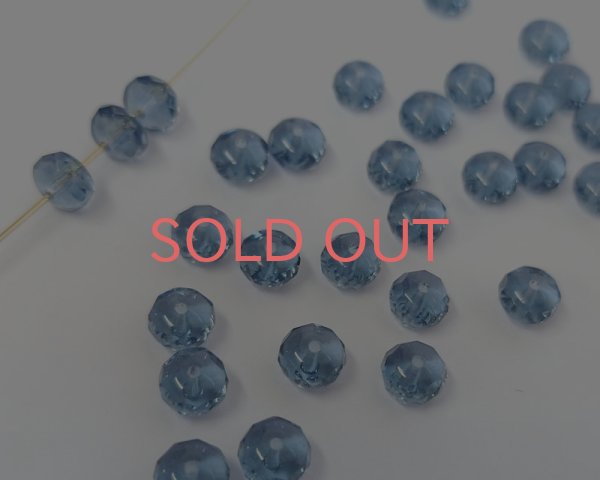 画像1: チェコガラスビーズ/ファイアポリッシュ/ボタン/モンタナ(10個) (1)