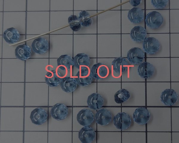 画像2: チェコガラスビーズ/ファイアポリッシュ/ボタン/モンタナ(10個) (2)