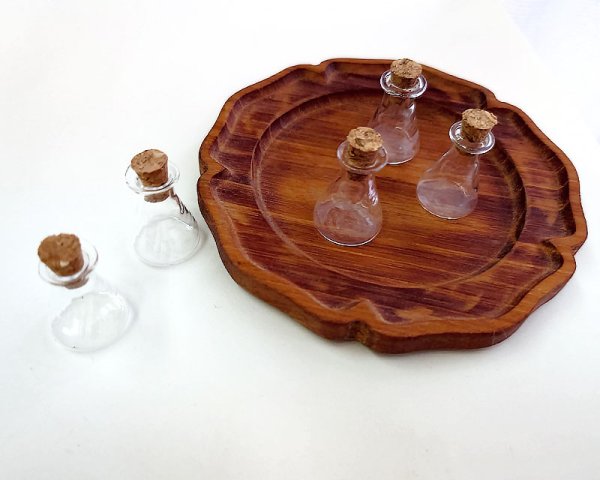 画像3: コルク付きガラス瓶/三角フラスコ風/約25×16mm(1個) (3)