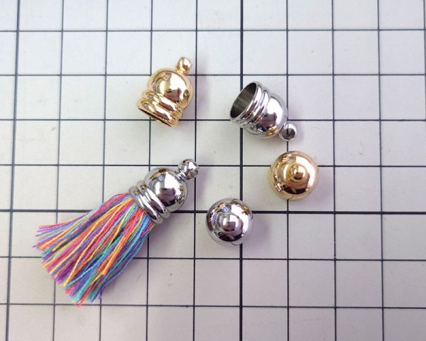 画像2: キャップパーツ/シルバー(1個) (2)