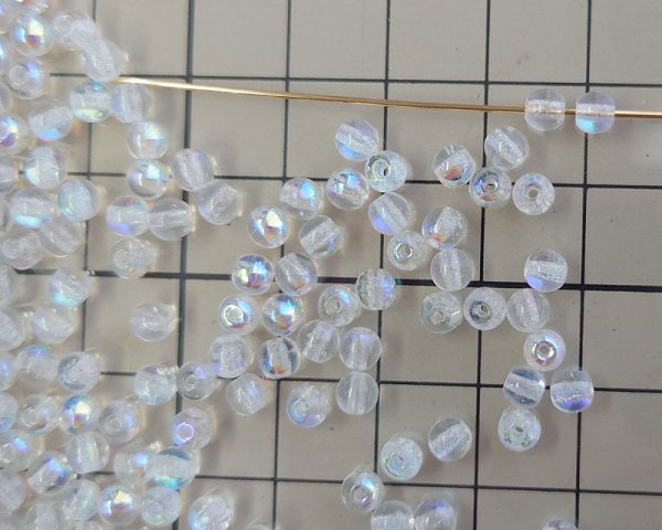画像2: チェコガラスビーズ/ラウンド/クリスタルオーロラ/約4mm(45個) (2)