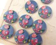 画像1: ヴィンテージ/イギリス/プラスチック/ハンドペイントバードボタン（1個） (1)