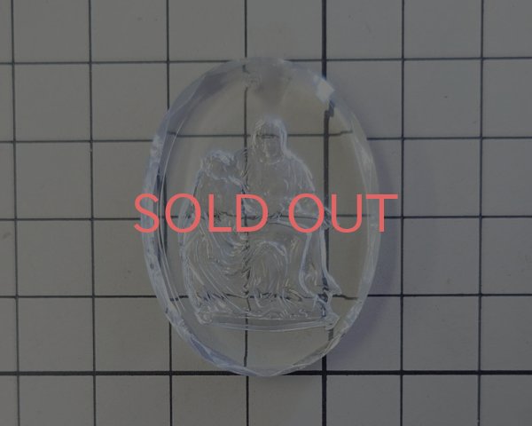 画像2: ns310ヴィンテージ/ドイツ/ガラスインタリオペンダント/ピエタ/約40×30mm(1個) (2)