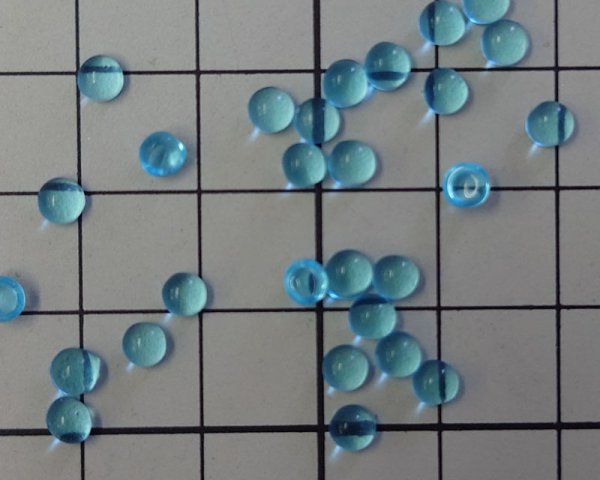 画像2: ns308/ヴィンテージ/ドイツ/ガラスカボション/アクアブルー/約4mm(10個) (2)