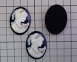 画像3: ns325/ヴィンテージ/プラスチックカメオ/ゴールドペイント/約40×30mm/(1個) (3)