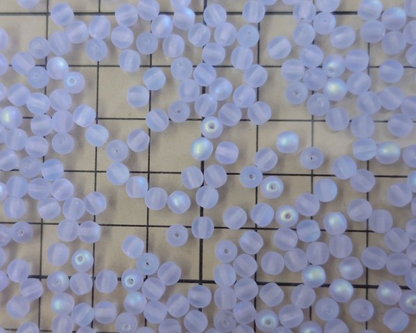 画像2: チェコガラスビーズ/ラウンド/アレキサンドライト/オーロラ/フロスト/約4mm(45個) (2)