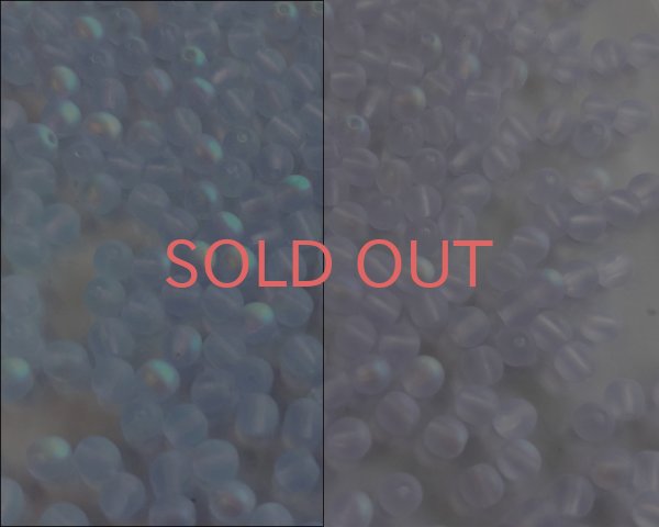 画像1: チェコガラスビーズ/ラウンド/アレキサンドライト/オーロラ/フロスト/約4mm(45個) (1)