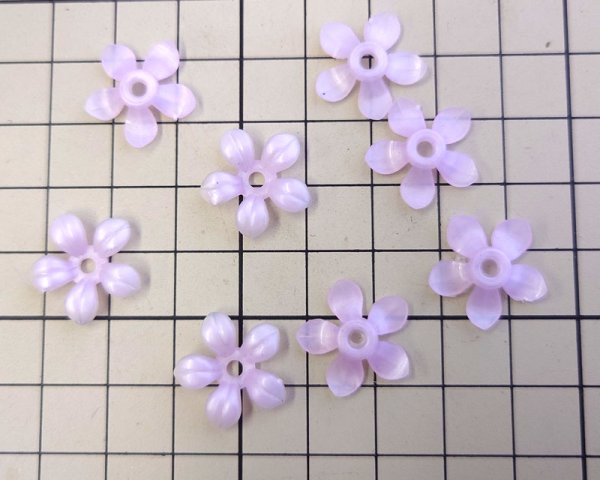 画像3: ヴィンテージ/ドイツ/プラスティック/フラワーF/ライラック（4個） (3)