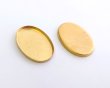 画像1: ブラス皿/25×18mm/オーバル/高さ約2mm(1個) (1)
