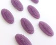 画像2: ns330/ヴィンテージ/ドイツ/ガラスカメオ/花輪を持つ女神/ミルキーパープル/約20×10mm(1個） (2)