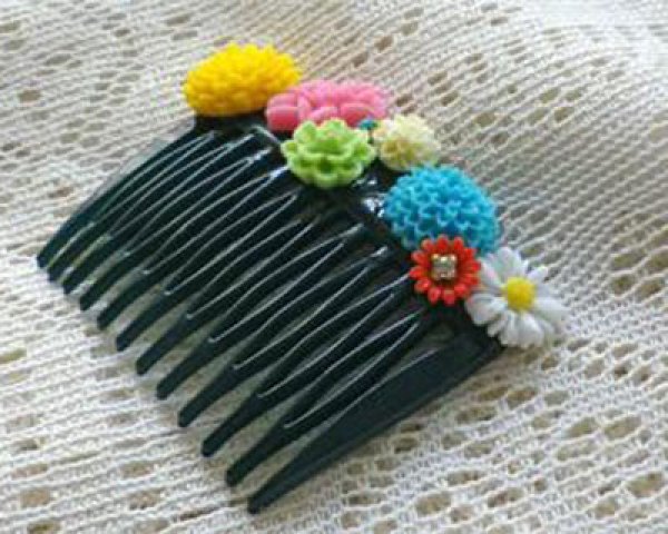 画像4: ヴィンテージ/プラスチックコーム/ブルーグリーン (4)