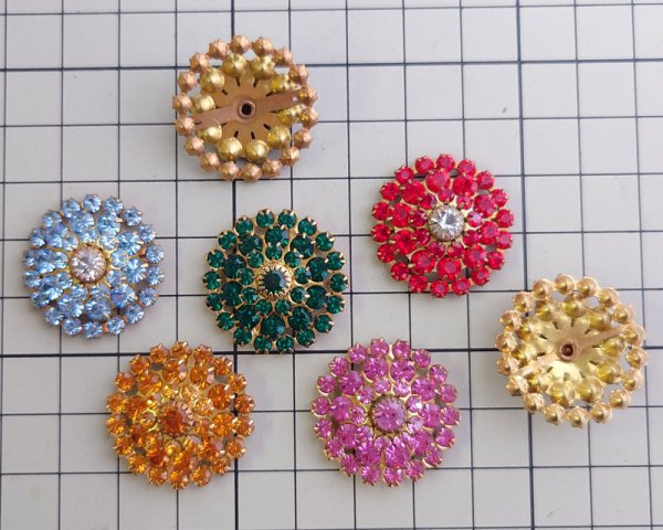 画像3: ヴィンテージ/プリセットパーツ/フラワー/トパーズ(1個) (3)