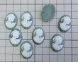 画像4: ns343/ヴィンテージ/プラスチックカメオ/レディ（ネックレス）/ミルキーモスグリーン/約25×18mm/(1個) (4)