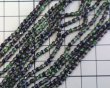 画像2: チェコガラスビーズ/ファイアポリッシュラウンド/クリア×グリーン×ブラック/3mm(20個) (2)