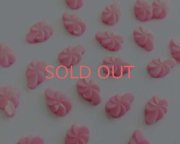 画像1: ヴィンテージ/ドイツ/プラスチック/ピンクスパイラルドロップ(2個) (1)