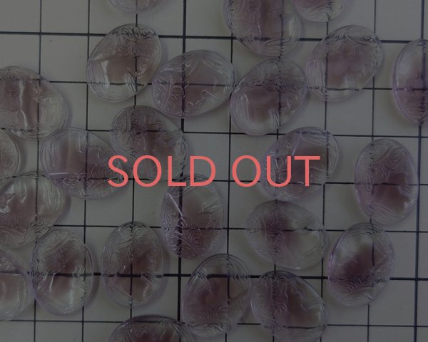 画像4: ns334/ヴィンテージ/ドイツ/ガラスカメオ/クリア×パープル(1個) (4)