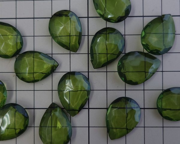 画像3: ヴィンテージ/ドイツ/アクリルストーン/25×18mm（1個） (3)