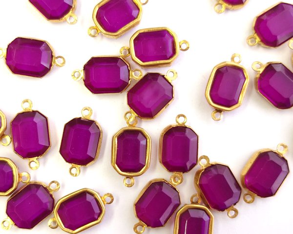 画像2: ヴィンテージ/USA/プラスチック+真鍮/パープルコネクター（1個） (2)