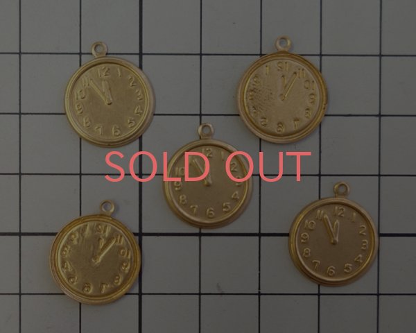 画像2: ブラスチャーム/時計A(1個) (2)