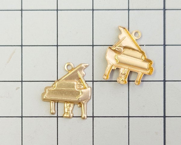 画像2: ブラスチャーム/ピアノ(1個) (2)