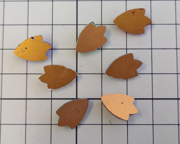 画像3: ns349/ヴィンテージ/ドイツ/ガラスカボション/カットチューリップ(1個) (3)