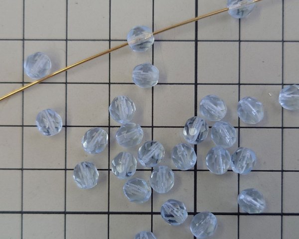 画像3: チェコガラスビーズ/ファイアポリッシュ/6mm/ライトサファイア(10個） (3)