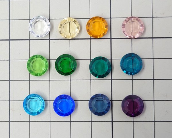 画像3: ヴィンテージ/ドイツ/ガラス/シャネルストーン/トパーズ/47ss(1個) (3)