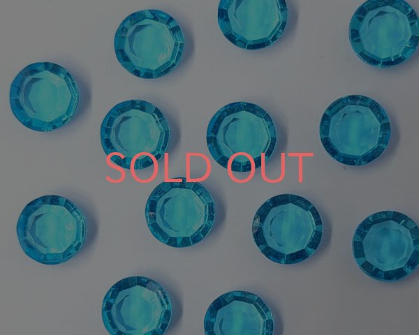 画像1: ヴィンテージ/ドイツ/ガラス/シャネルストーン/アクアマリン/47ss(1個) (1)