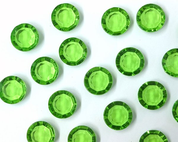 画像1: ヴィンテージ/ドイツ/ガラス/シャネルストーン/ライトオリバイン/47ss(1個) (1)