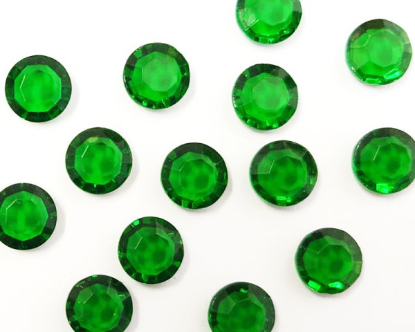 画像1: ヴィンテージ/ドイツ/ガラス/シャネルストーン/スプリンググリーン/47ss(1個) (1)