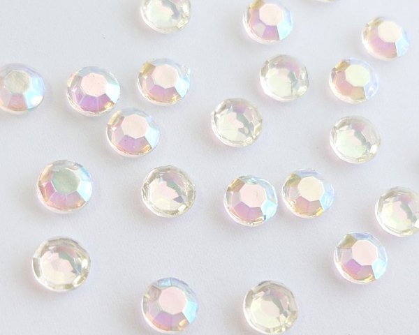 画像1: ヴィンテージ/ドイツ/ガラス/シャネルストーン/クリスタルオーロラ/29ss(1個) (1)