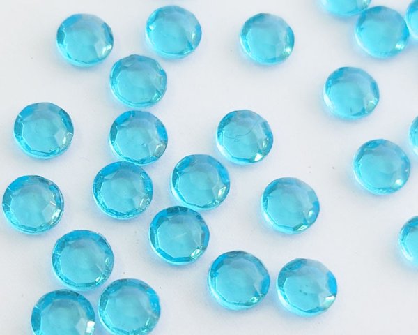 画像1: ヴィンテージ/ドイツ/ガラス/シャネルストーン/アクアマリン/29ss(1個) (1)