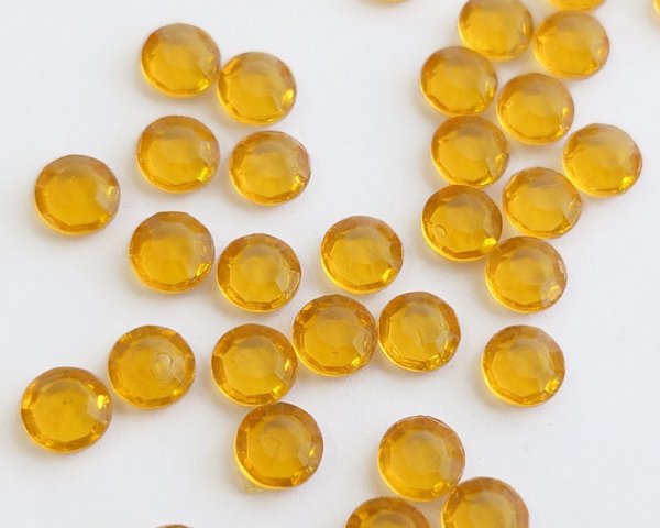 画像1: ヴィンテージ/ドイツ/ガラス/シャネルストーン/トパーズ/29ss(1個) (1)